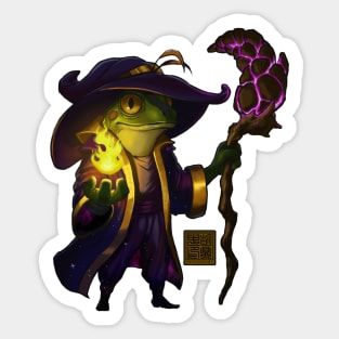 Frog Wizard Sticker